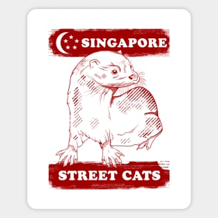 Otters funny Singapore Magnet